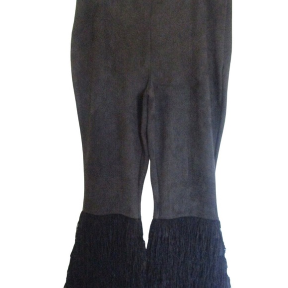 RARA AVIS BY IRIS APFEL BLACK FRINGE FAUX SUEDE STRETCHY‎ PANTS SIZE 3XL - NWT - Picture 1 of 6